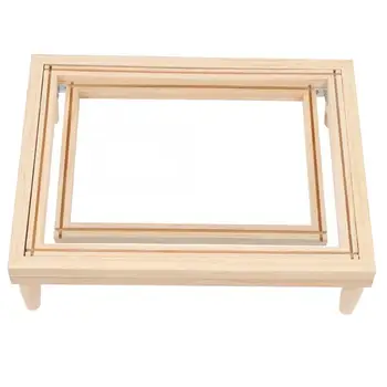 

Embroidery Frame Set Pine Wood DIY Art Craft Sewing Supplies with 4Pcs Table Legs Frame Embroidery Hoop DIY Needlecraft