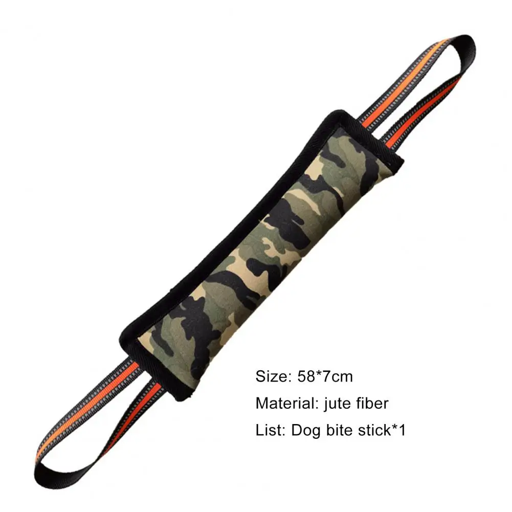 Dog Bite Stick with 2 Handles Teeth Grinding Dog Training Stick Pet Training Jute Sleeve Toy Biting Pillow Tug dog chew sticks dog training supplies dog chew toys