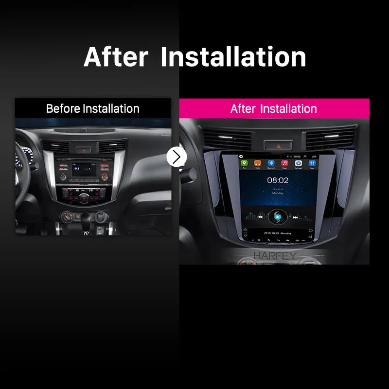Flash Deal Harfey Multimedia Player with Rear camera Mirror  WIFI for 2018 Nissan NAVARA Terra 9.7" Car GPS Navi Android 9.1 Radio 4G LTE 5