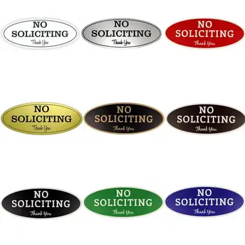 

Door Sign Sticker Yard Sign Easy Installation Durable No Soliciting Sign Digital Printing Sticker Sign For Indoor Outdoor