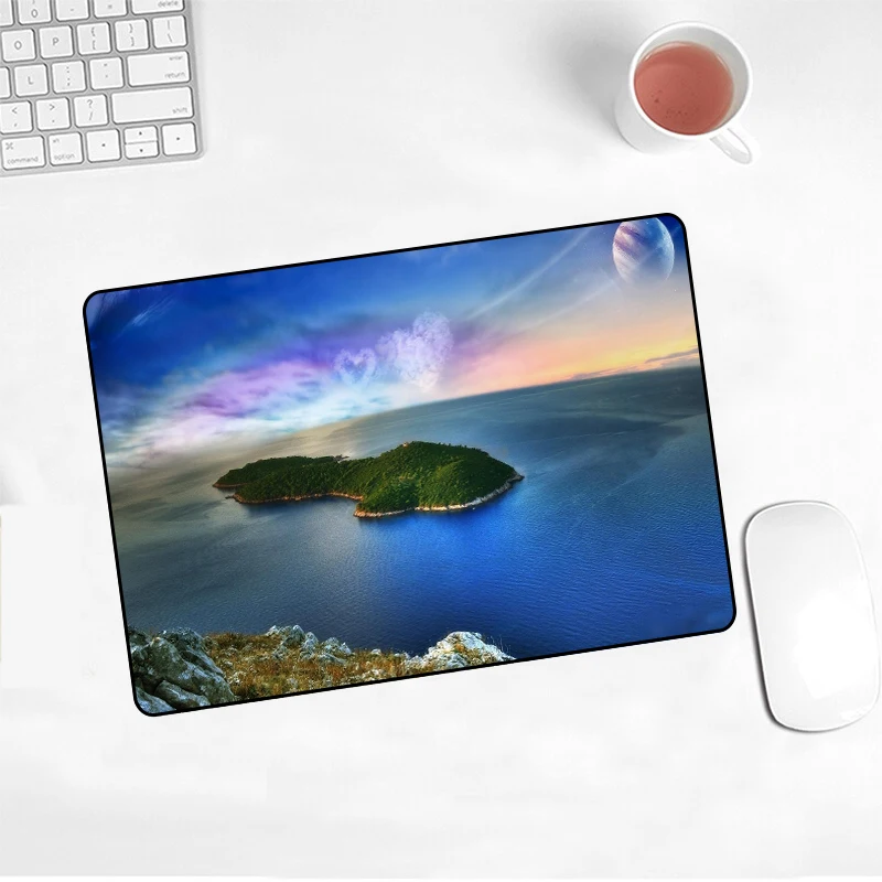 XGZ, рекламный коврик для мыши с изображением морского голубого неба, 220X180X2 мм, моющийся, подходит для домашнего рабочего стола, компьютера, офиса, ноутбука - Цвет: 220X180X2MM