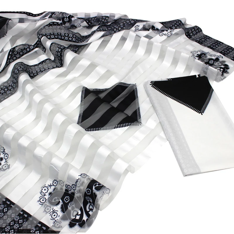 Атласная шелковая ткань модная африканская органза материал дизайн шелковые принты Экологически чистая шелковая ткань для вечерние DresscWL-100