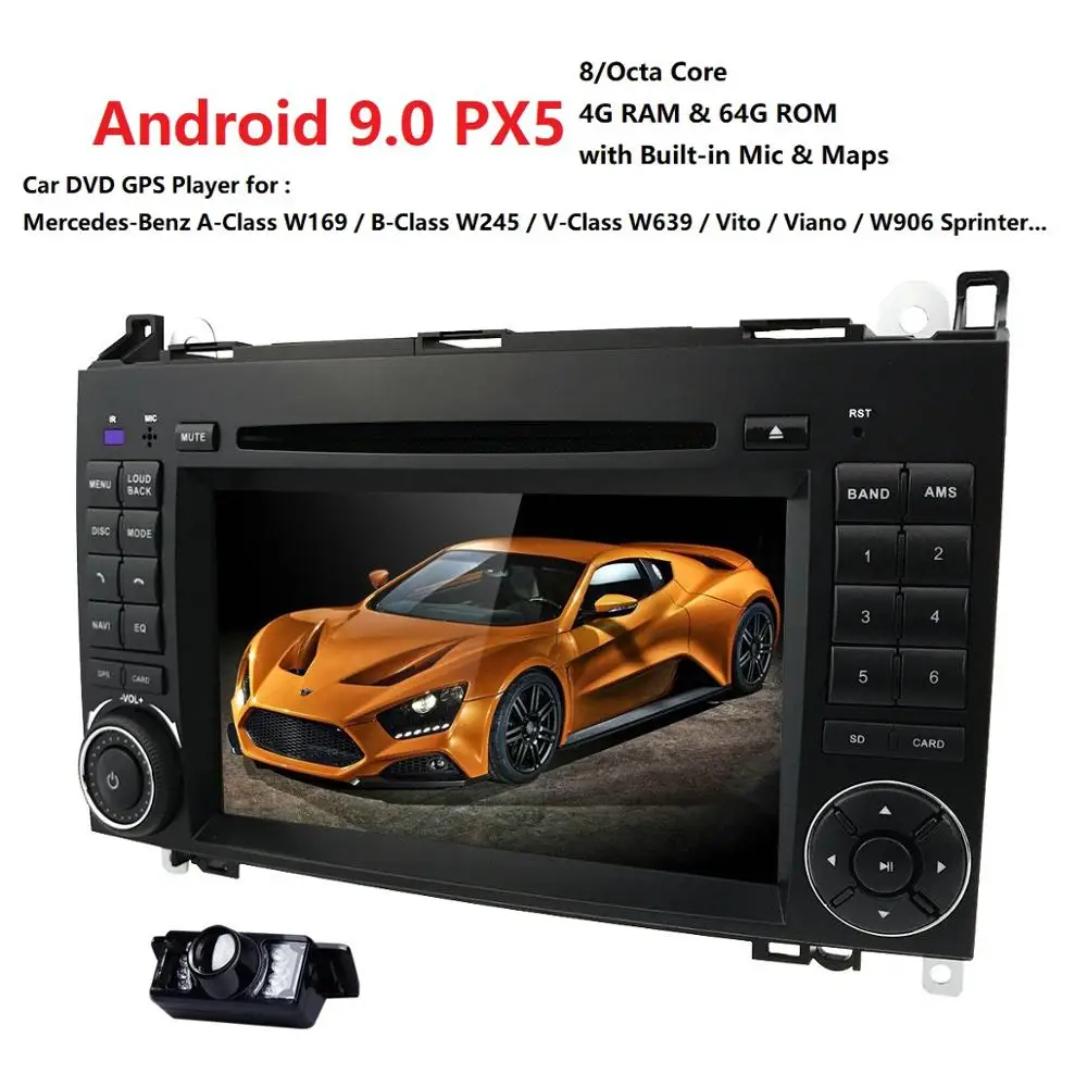 Android 9,0 4G+ 64G Автомагнитола Navi для Mercedes Benz Sprinter B200 W209 W169 W169 b-класс W245 B170 Vito W639 автомобильный gps-плеер