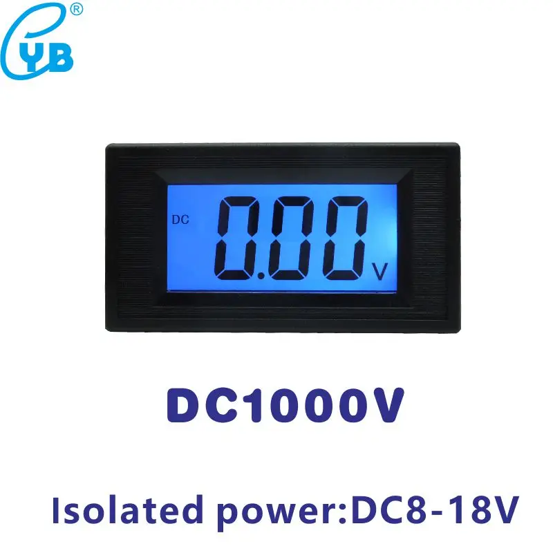 ЖК дисплей Цифровой вольтметр DC 1000 В изолированный источник питания 8 18 в