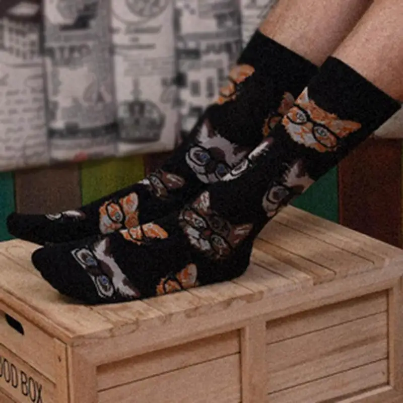 

Happy Socks With The Foreign Trade In The Tube Men's Socks New Cartoon Animal Socks Men's Breathable Shark Socks Hip Hop