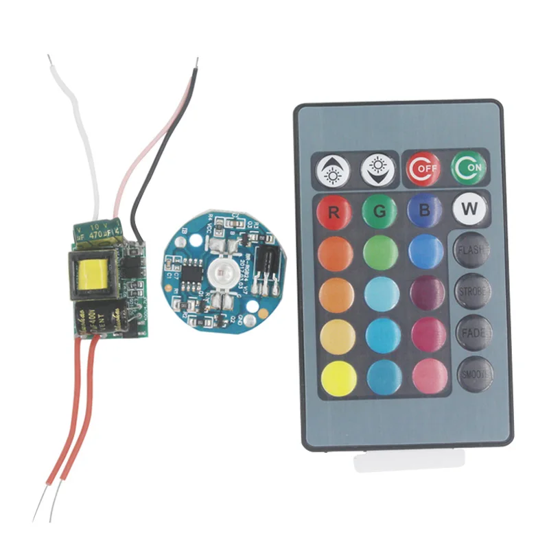 

AC85-265V 220V 3W RGB LED Wall Light Driver/Chip +24 keys Remote Control for KTV Restaurant Decoration Wall Light Fixture Parts