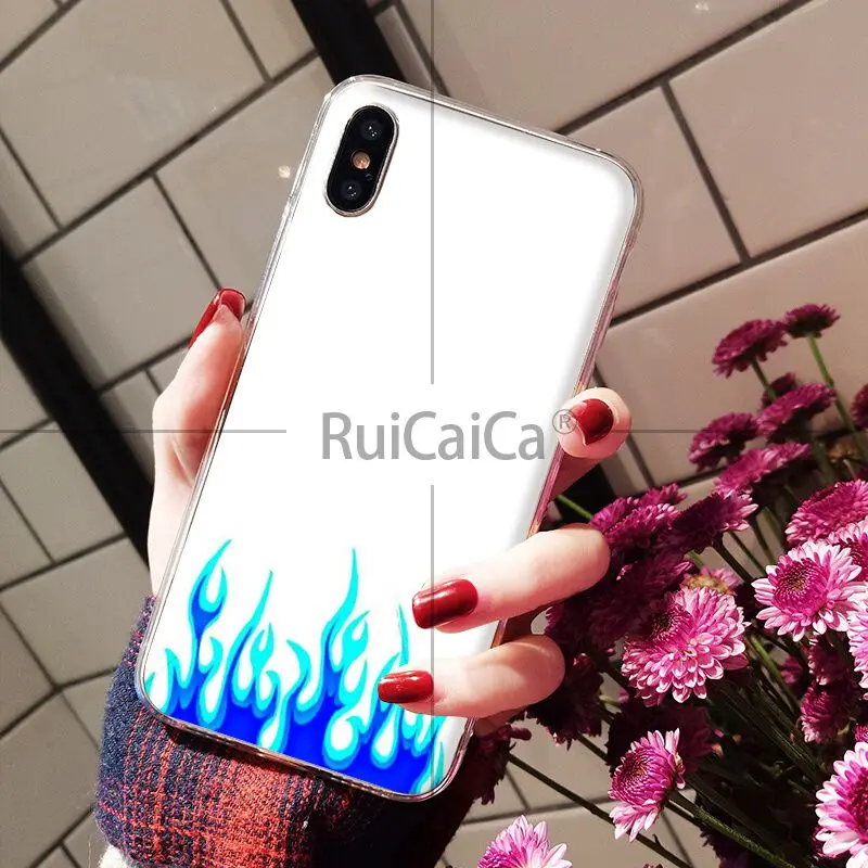 Ruicaica для увлеченных искусством пламени силиконовый прозрачный чехол для телефона iPhone 8 7 6 6S Plus 5 5S SE XR X XS MAX Coque Shell - Цвет: A13