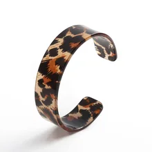 Pulsera de moda mujer Vintage Tortoiseshell acetato hoja de cara ancha pulsera moda tendencia leopardo reloj de pulsera nuevo