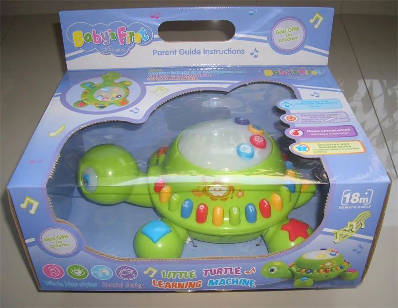 

Baby Multi-functional Learning Machine Educational Turtle Electric Story Machine with Light And Music Turtle Phone Set Learning