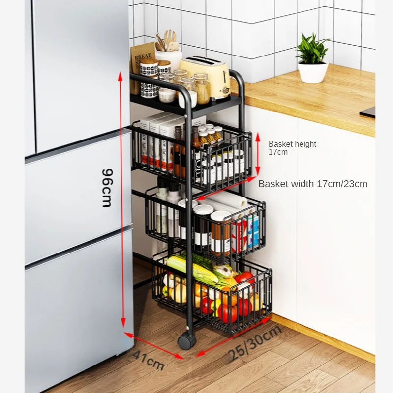 lighting-forest Multifunctional Kitchen Shelf Multi-Layer Rotatable Storage Rack