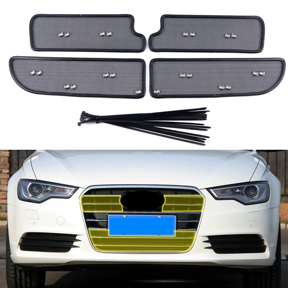 Передняя решетка из нержавеющей стали для Audi A6 C7 C8 2011-2020 | Автомобили и мотоциклы