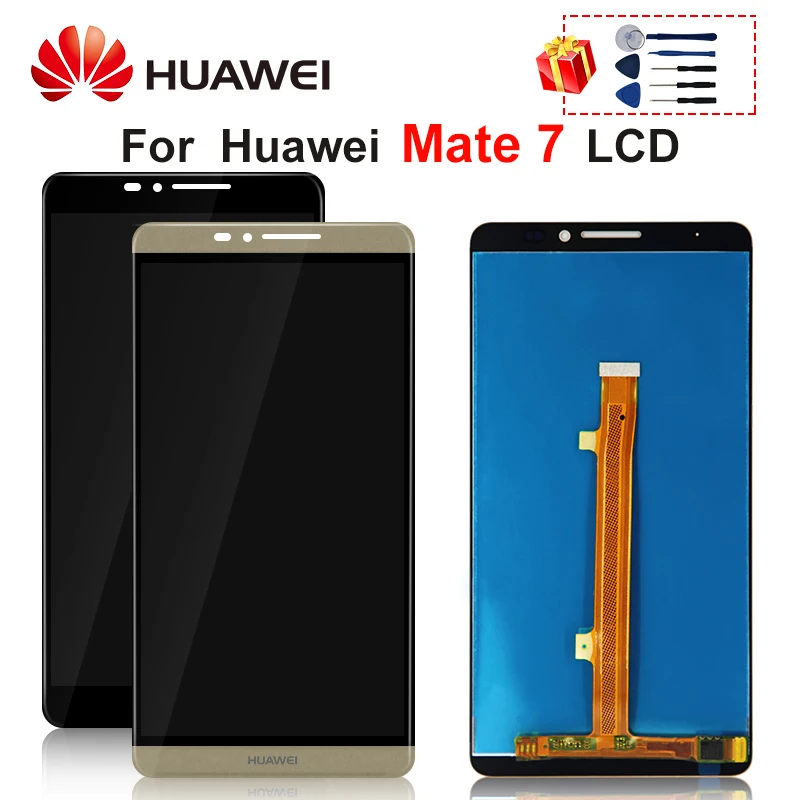 ЖК дисплей с дигитайзером для Huawei Mate 7 6 0 дюйма сенсорный экран в сборе запасные