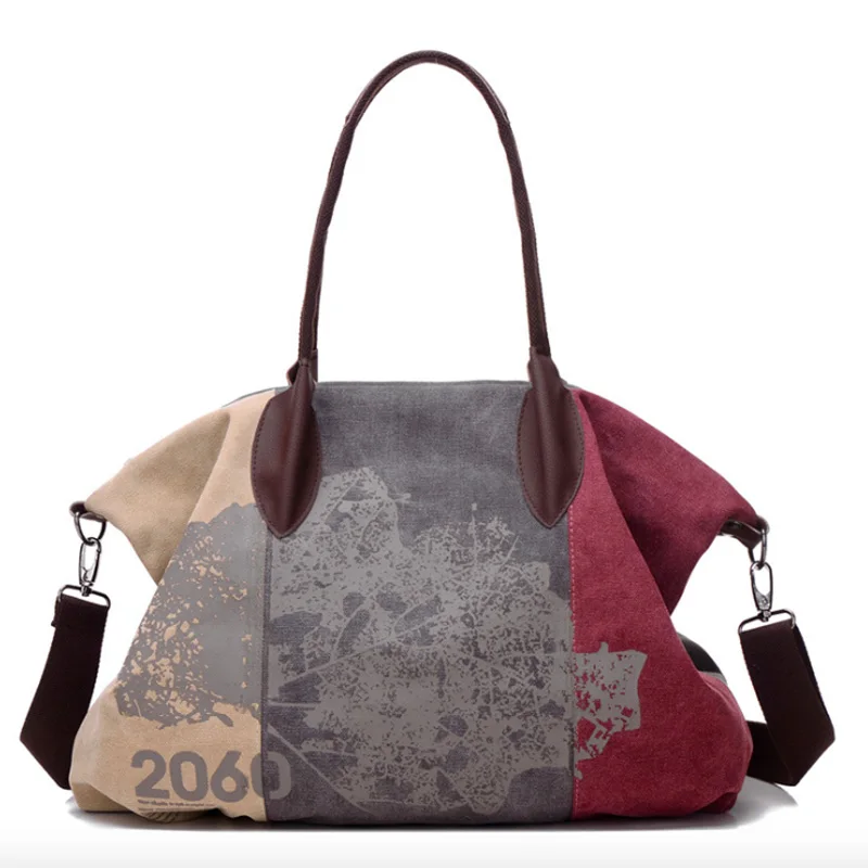 

New Arrival Time-limited Kvky Canvas Women Bag Handbag Brands Hobo Shoulder Large Capacity For Graffiti Big Messenger Bags