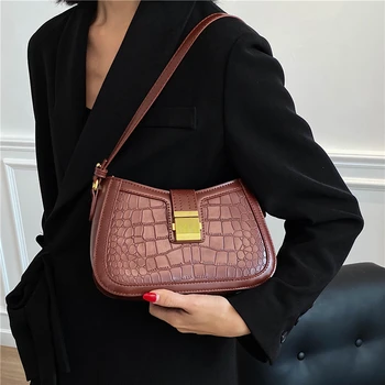 

Sense of Quality Women's Pouches 2020 Autumn and Winter New Fashion Messenger Bag Crocodile All-Matching Shoulder Underarm Bag