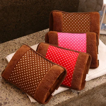 

New Long Plush Hot Water Bottle Electric Charging Heating Multicolor Hand Warmer Hot Water Bag Portable Hand Inserted EU Plug