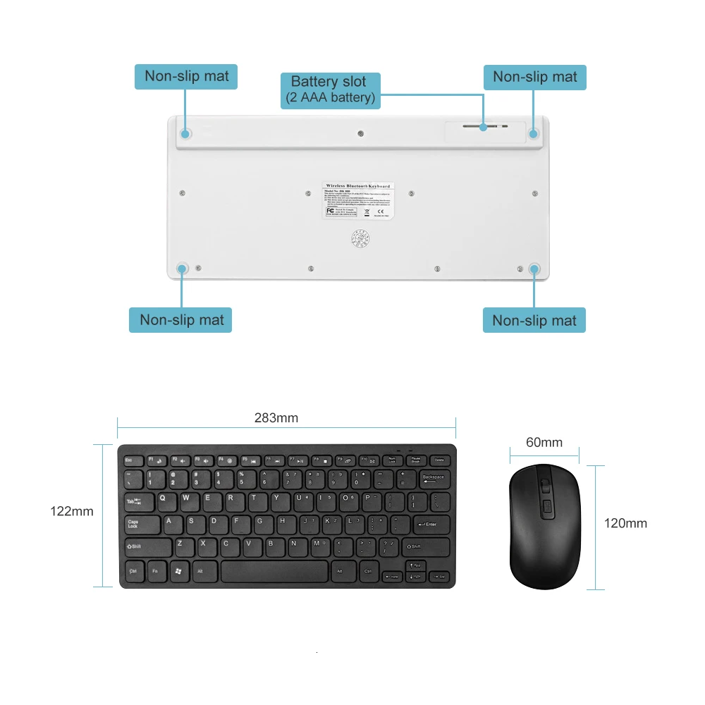 CHUYI Wireless Mouse Keyboard Combos With USB Receiver Optical Mouse Mini Ultra-Thin Keyboard Set For Desktop Laptop PC