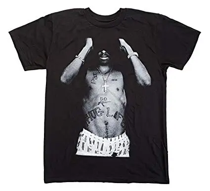 Tupac Shakur 2Pac Thug Life Pria Kaos 