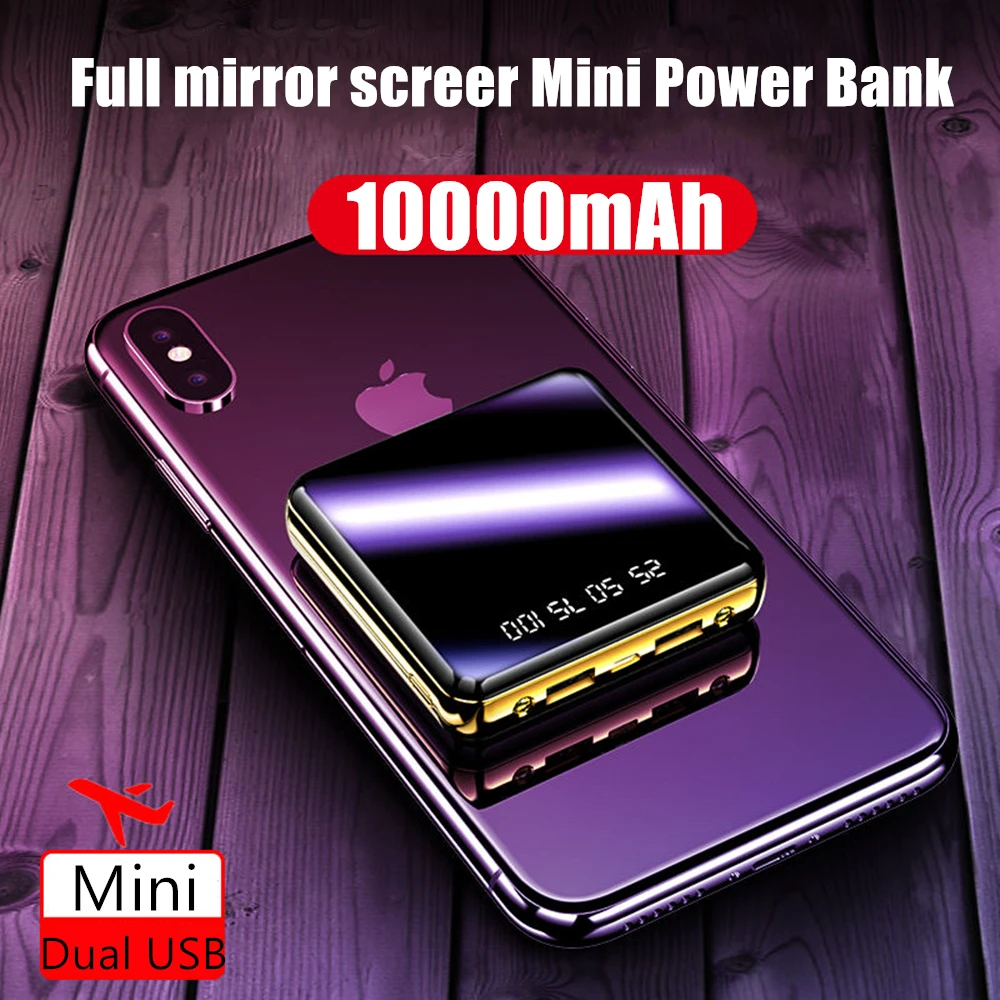 Mi ni power Bank 10000 мАч портативное зарядное устройство 10000 мАч USB PoverBank Внешнее зарядное устройство для Xiaomi mi 9 iPhone 6 6S