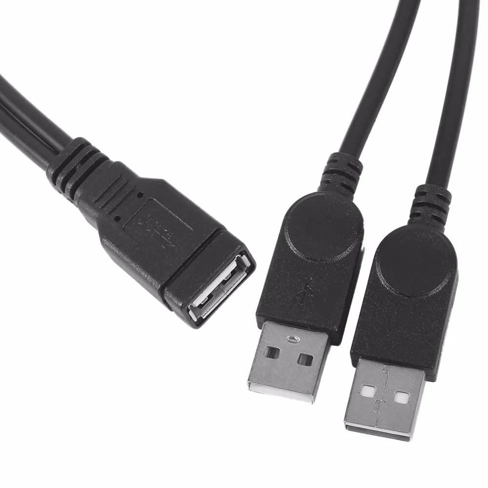 30 см Удлинительный кабель USB 1 Женский 2 двойной USB Мужской концентратор данных адаптер питания Y Разветвитель usb Зарядный Кабель питания Шнур