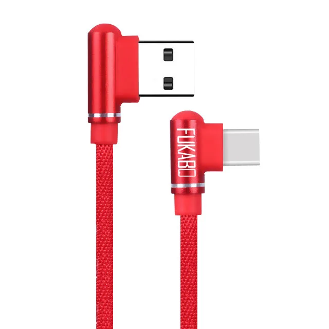 3A usb type C игровой кабель для быстрой зарядки для Xioami Redmi Note 7 USB-C кабель для samsung Galaxy A50 huawei Honor телефонный кабель Шнур - Цвет: Red