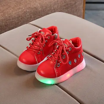

New Children Casual Shoes Fashion Princess Solid Led Shoes Spring Autumn Cute Baby Girls Shoes Sneakers