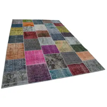 

205x298 Cm Multicolor Handmade Patchwork Rug-7x10 Ft