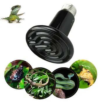 

Pet Heating Light Bulb Mini Black Pet Heating Lamp Infrared Ceramic Emitter Heat Light Bulb Pet Brooder Chickens Reptile Lamp