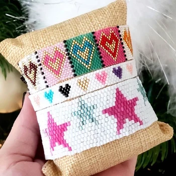 

BLUESTAR Star MIYUKI Bead Bracelet For Women Heart Couples Bracelet Bohemian Handmade Jewelry Pulseras Mujer Moda