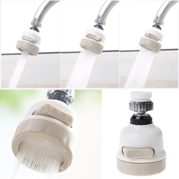 

360˚ Rotate Faucet Filter Adapter Water Saving Tap Diffuser Bathroom Kitchen E65B