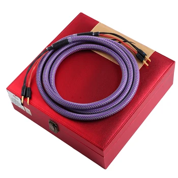 

HiFi MPS SGP-148SP HiFi 6N OCC+24K Gold Plated plug 2to4 4to4 Bi-wire amplifier CD DVD speaker wire Medium speaker cable