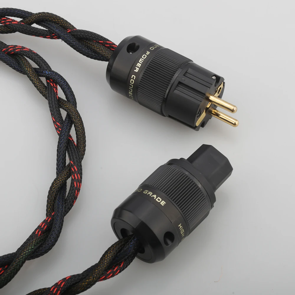 Кабель питания P103 Audiocrast Schuko вилка европейского стандарта Hi Fi плетеный кабель