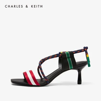 

CHARLES＆KEITH New Arrival for Spring Summer 2020 CK1-60361246Women sandals Color Matching high heel Toe strap Thin strap