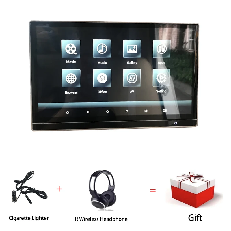 One pc Ips lcd панель заднего Android 8,1 подголовник монитор для Infiniti QX50 tv в автомобильное кресло подголовник 4K 1080P HD медиаплеер 12,5 дюймов - Цвет: One pc