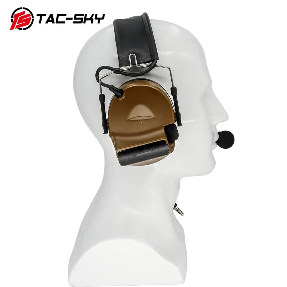 TAC-SKY COMTAC II silicone earmuffs version outdoor sports noise reduction pickups military shooting earmuffs tactical headsetCB