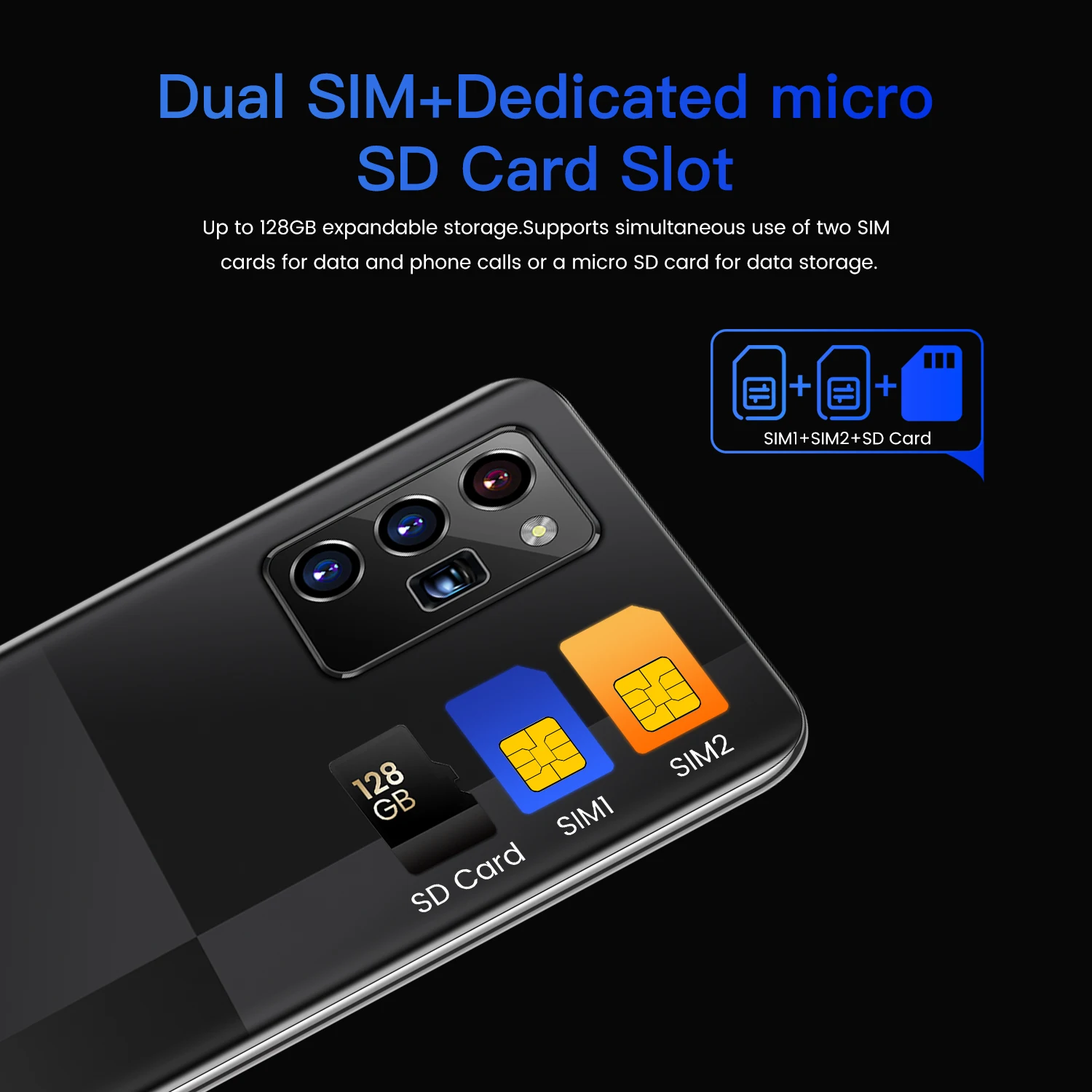 Newest Real Big Size 7.12 Note20 pro Smartphone Android 10.0 16MP 4800mAh 10 Core Mobile Phone HD+Waterdrop Screen Cell phones