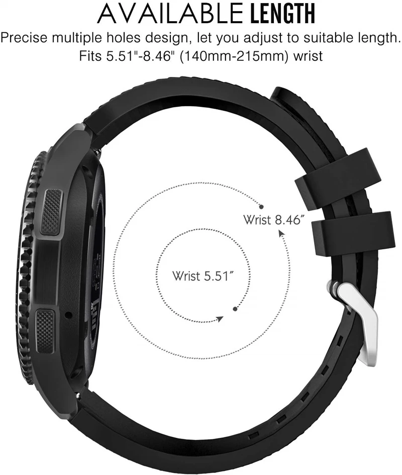 Ремешок для Samsung Gear S3 Frontier/Classic Huawei Watch GT2 GT2e браслет samsung Galaxy 46 мм 22 мм|Ремешки часов|