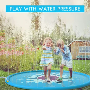 

150cm Inflatable Water Spray Kids Sprinkler Play Pad Mat Tub Swiming Pool Playing Sprinkler Mat Yard Outdoor Fun Swimming Pools