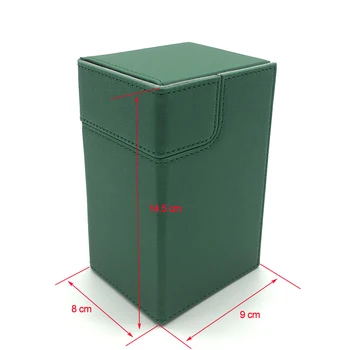 

Middle Size Board Game Card Box Card Case Card Container Collection Magic/Pokemon/YuGiOh Cards Deck Box: Green