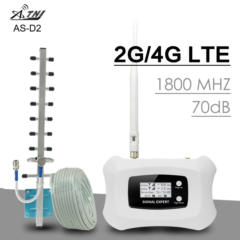 ATNJ DCS LTE 1800 сотовый усилитель сигнала 2G 4G Мобильный сетевой сигнальный Набор для