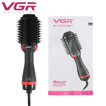 

VGR new hair curler multifunctional hot air comb negative ion hair dryer comb large hair curler straight hair comb hair dryer