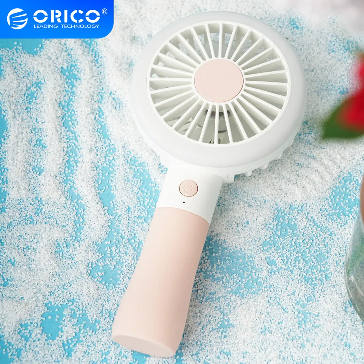 Портативный светодиодный мини вентилятор ORICO ручной с 3 уровнями регулировки usb