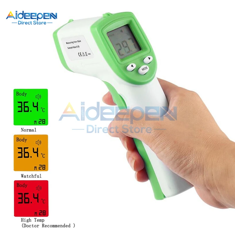 

LCD Digital Non-contact Thermometer Gun Baby/Adult Infrared Forehead Body Thermometer Temperature Sensor Measurement Device