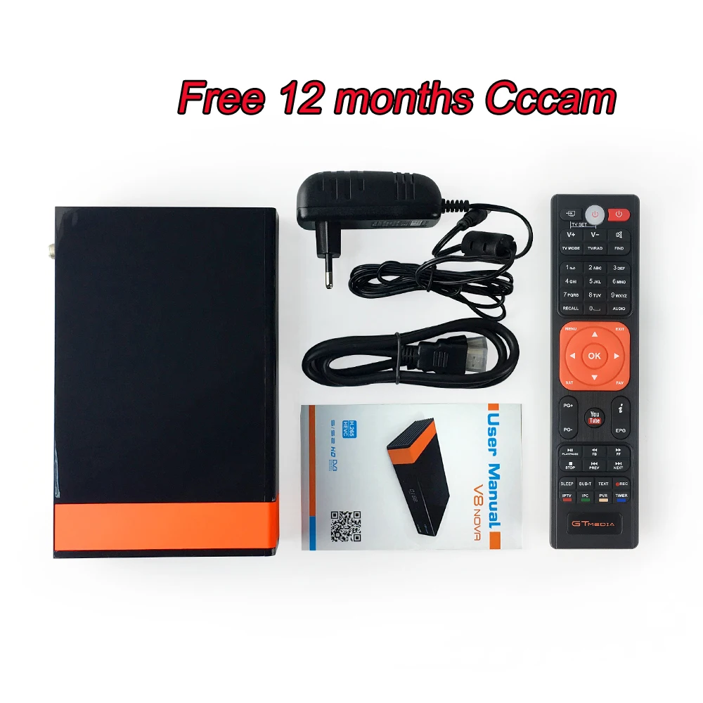 Freesat v8 nove 1 год бесплатно Испания cccam 7 линия Full HD Интеллектуальный спутниковый приемник DVB-S2 USB 2,0 DC12V/1.5A Gtmedia V8 Nova tv Box - Цвет: V8 Nova With cccam