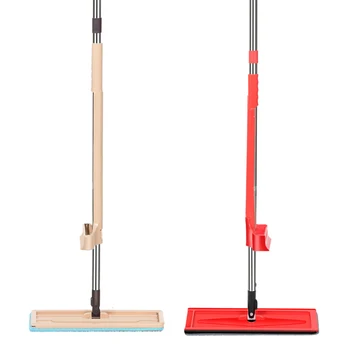 

125cm Flat Mop Free Hand Washing Stainless Steel Handle Floor Mop Home Floor Cleaning Microfiber Pad For home office