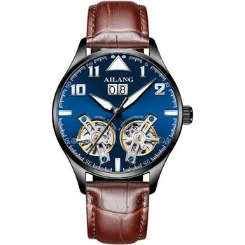 

Double Tourbillon Men Watches Top Brand Luxury Mechanical Automatic Watch Fashion Business Calendar Luminous Waterproof Clock