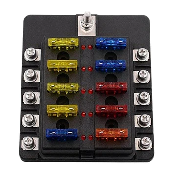 

Cover Fuse-Holder Light-Fuse Boat Trike Marine 12V with Led-Indicator for Car 10-Ways