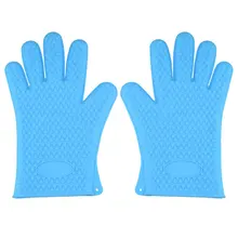 Термостойкая силиконовая перчатка для духовки Толстая кулинарная рукавица для Гриль-барбекю прихватка для выпечки перчатка для кухни перчатка для барбекю Кухонные гаджеты