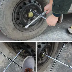 Складной перекрестный гаечный ключ инструмент для ремонта колес автомобиля 17 19 21 23 мм авто разъем гаечный ключ регулируемый портативный