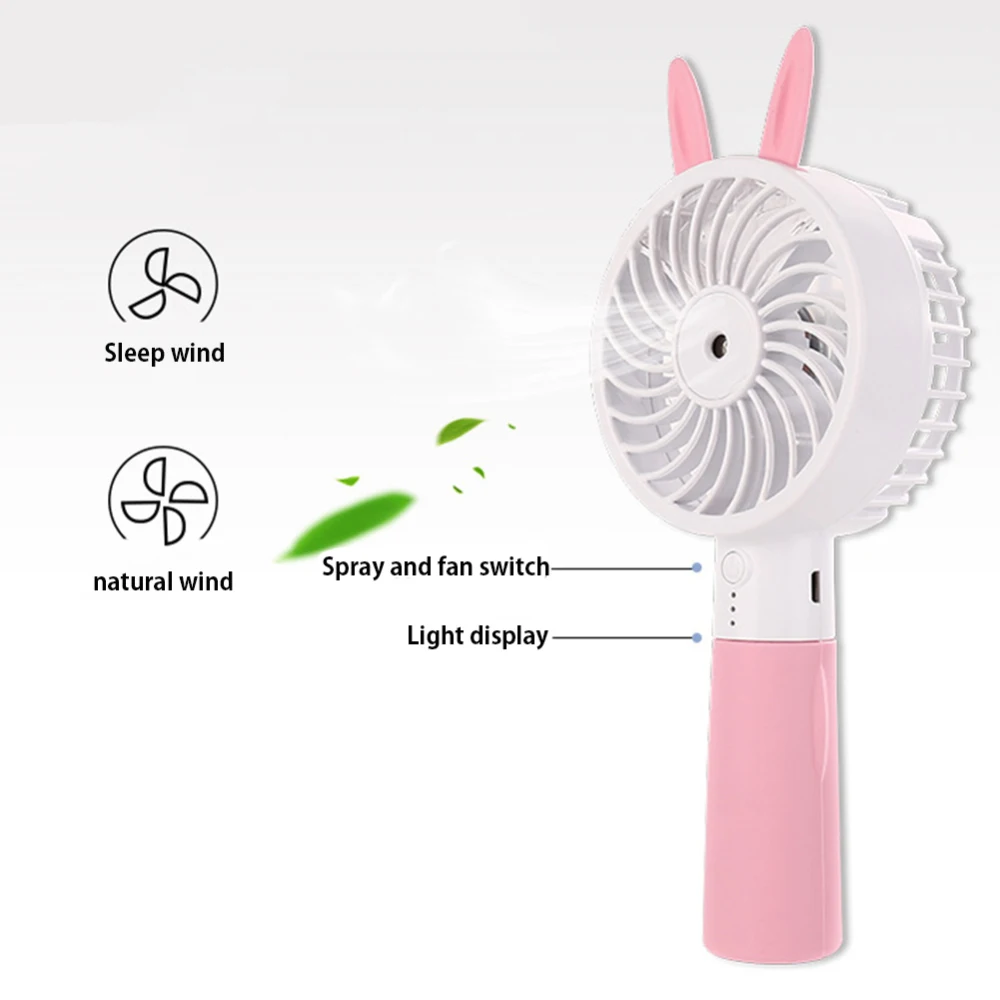

Handheld Water Spray Misting Fan USB Rechargeable Cooling Fan Humidifier