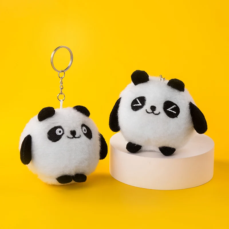 Charm Panda Plush Doll Cell Phone Car Keychain Bag Pendant KeyRings KV 